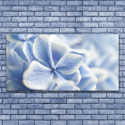 Glass Wall Art Flowers floral purple