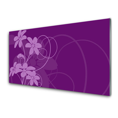 Glass Wall Art Abstract art pink