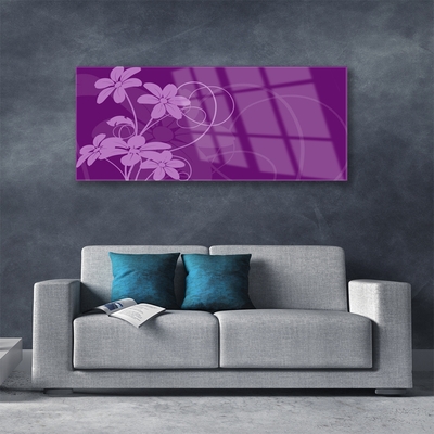 Glass Wall Art Abstract art pink