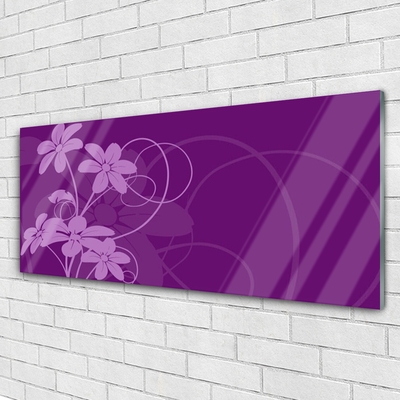 Glass Wall Art Abstract art pink