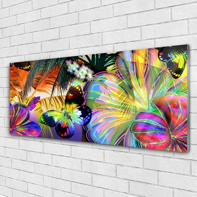 Tulup Print on Glass Wall art 125x50 Picture Image Abstract Art 
