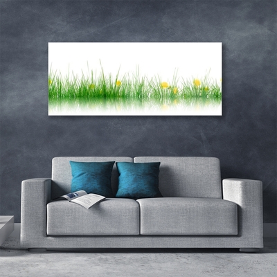 Glass Wall Art Grass nature green