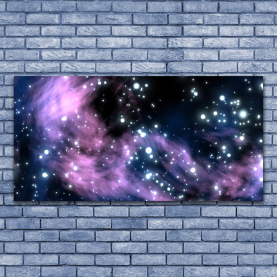 Glass Wall Art Abstract art black blue purple pink