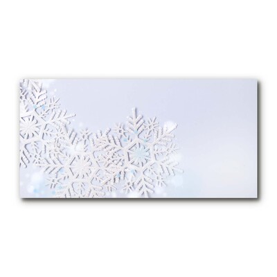 Glass Print Snowflakes Winter Snow