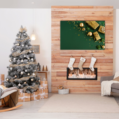 Glass Wall Art Gifts Winter Holiday Decorations