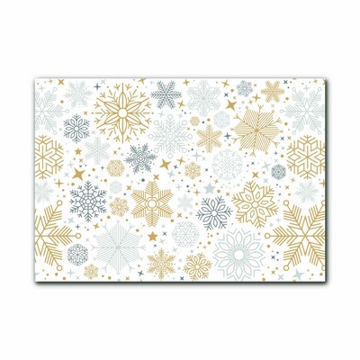 Glass Wall Art Snowflakes Christmas Winter