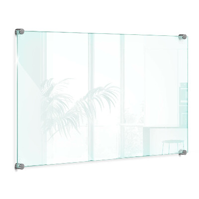 Glass splashback transparent