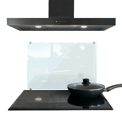 Glass splashback transparent