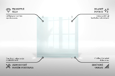 Glass splashback transparent