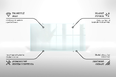 Glass splashback transparent