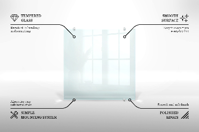 Glass splashback transparent