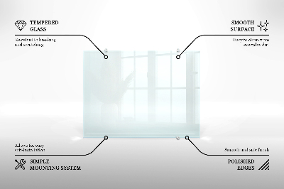 Glass splashback transparent