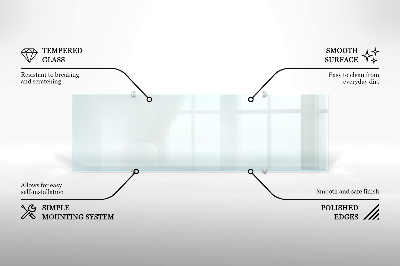 Glass splashback transparent