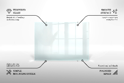 Glass splashback transparent
