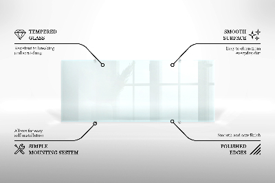 Glass splashback transparent