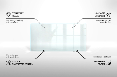 Glass splashback transparent
