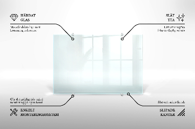 Glass splashback transparent