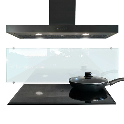 Glass splashback transparent