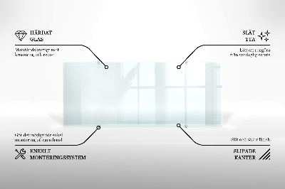 Glass splashback transparent