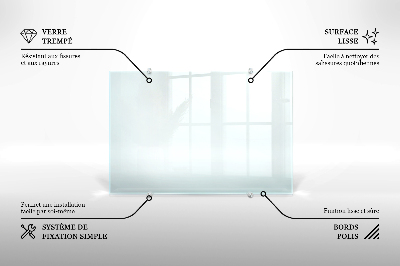 Glass splashback transparent