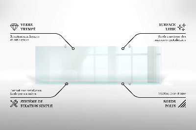 Glass splashback transparent