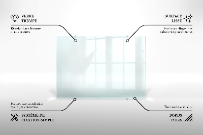 Glass splashback transparent