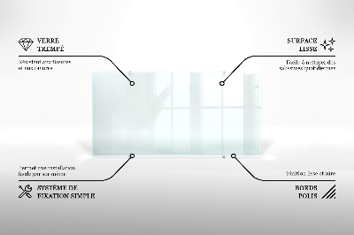 Glass splashback transparent