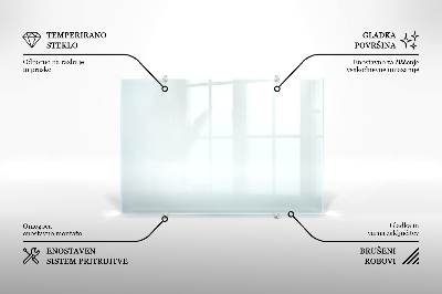 Glass splashback transparent