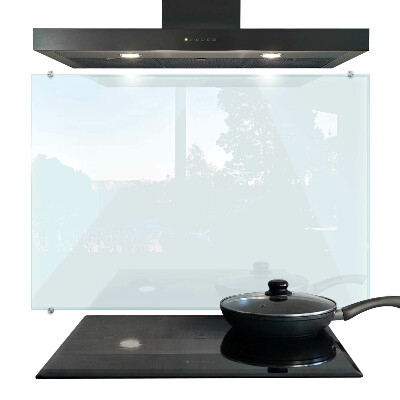 Glass splashback transparent