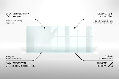 Glass splashback transparent