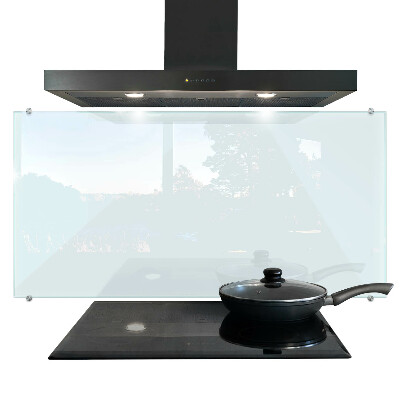 Glass splashback transparent