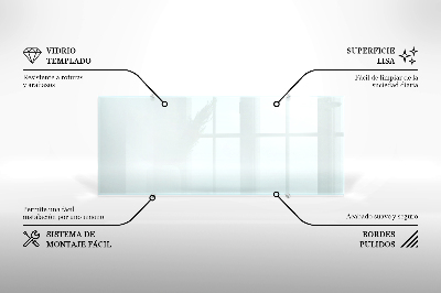 Glass splashback transparent