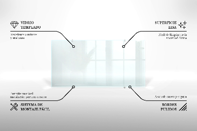 Glass splashback transparent