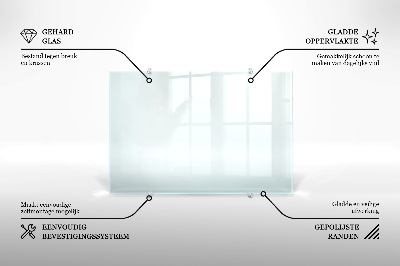 Glass splashback transparent