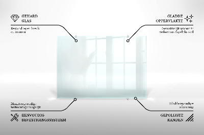 Glass splashback transparent