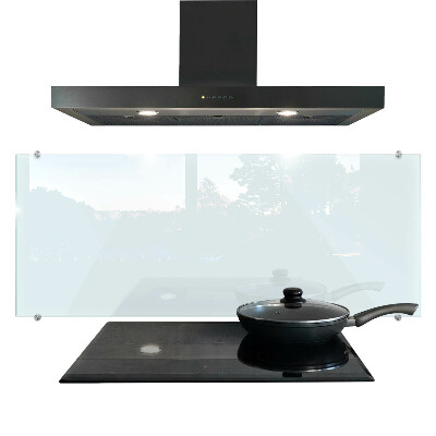 Glass splashback transparent