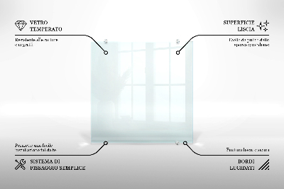 Glass splashback transparent