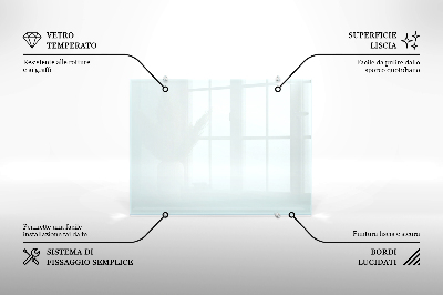 Glass splashback transparent