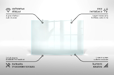 Glass splashback transparent