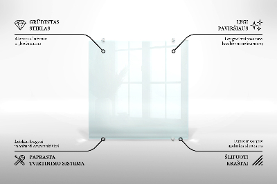 Glass splashback transparent