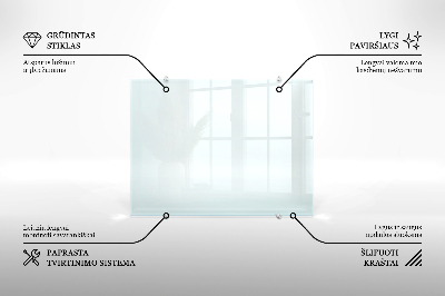 Glass splashback transparent