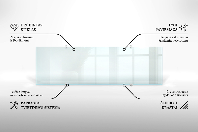 Glass splashback transparent