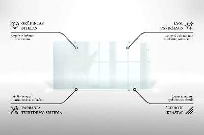 Glass splashback transparent