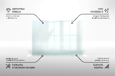 Glass splashback transparent