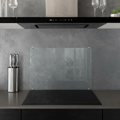 Glass splashback transparent