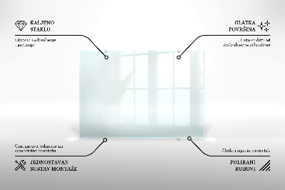 Glass splashback transparent