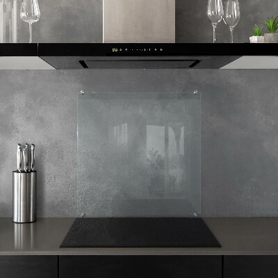 Glass splashback transparent