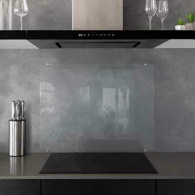 Glass splashback transparent