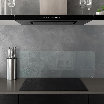 Glass splashback transparent