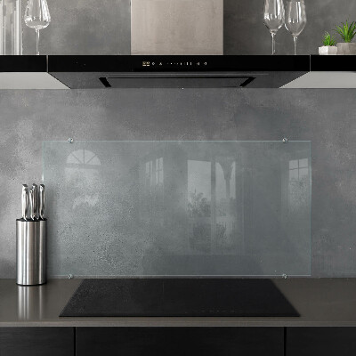 Glass splashback transparent
